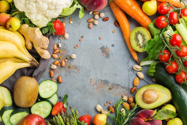 Gezond voedsel voor uitgebalanceerd alkalisch dieet concept — Stockfoto