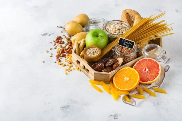글루텐 프리 식품, 건강한 식생활 다이어트 컨셉 — 스톡 사진