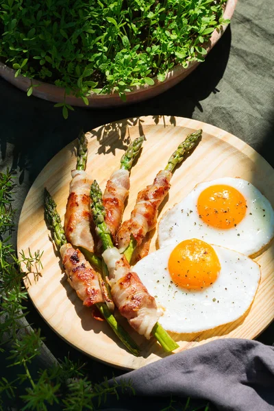 Dengeli Beslenme Keto Besin Konsepti Sağlıklı Ketojenik Düşük Karbonhidratlı Kahvaltı — Stok fotoğraf