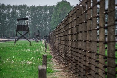 Auschwitz Birkenau, imha kampı, Polonya 'daki toplama kampı, Nazilerin toplama kampı, 2. Dünya Savaşı. Ölüm kampı. Hapishane yatakhaneleri. Soykırım Anıtı. Engelli evler. Kışlalar