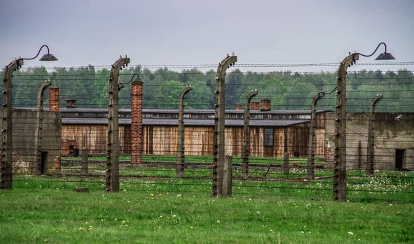 아우슈비츠 수용소 폴란드의 수용소 수용소 죽음의 교도소 기숙사에서 대학살 블록버스터 — 스톡 사진