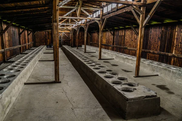 Освенцим Биркенау Концлагерь Концентрационный Лагерь Польше Нацистский Концентрационный Лагерь Вторая Стоковое Фото