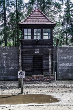 Auschwitz Birkenau, imha kampı, Polonya 'daki toplama kampı, Nazilerin toplama kampı, 2. Dünya Savaşı. Ölüm kampı. Hapishane yatakhaneleri. Soykırım Anıtı. Engelli evler. Kışlalar