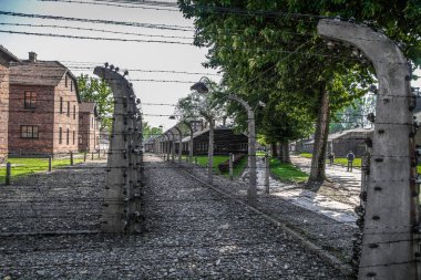 Auschwitz Birkenau, imha kampı, Polonya 'daki toplama kampı, Nazilerin toplama kampı, 2. Dünya Savaşı. Ölüm kampı. Hapishane yatakhaneleri. Soykırım Anıtı. Engelli evler. Kışlalar