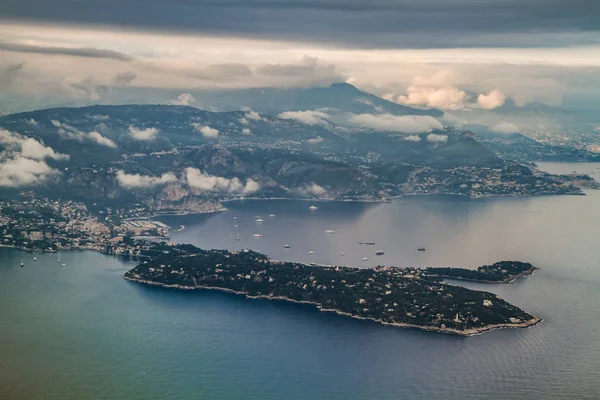 Costa Azzurra Costa Azzurra Vista Aerea Monte Carlo Monaco Cannes — Foto Stock