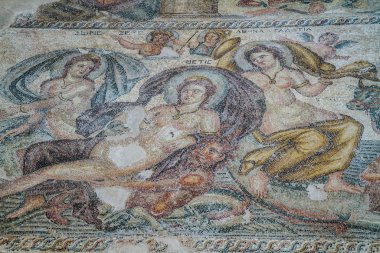 Kato Paphos Arkeoloji Parkı. Paphos, Kıbrıs. Dünya mirası olan Paphos arkeoloji sahasındaki antik kentin kalıntıları. Kato Paphos. Kıbrıs.