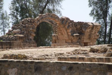 Kato Paphos Arkeoloji Parkı. Paphos, Kıbrıs. Dünya mirası olan Paphos arkeoloji sahasındaki antik kentin kalıntıları. Kato Paphos. Kıbrıs.