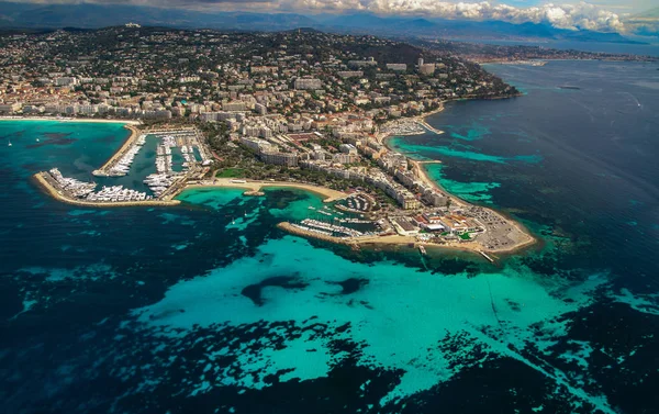 Cannes Franciaország Cote Azur Vagyok Gyönyörű Panoráma Cannes Városkép Kilátás — Stock Fotó