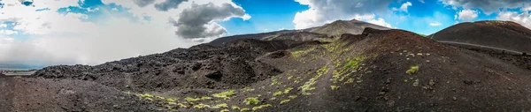 Góra Etna Sycylia Najwyższy Czynny Wulkan Europy 3329 Włoszech Panoramiczny — Zdjęcie stockowe