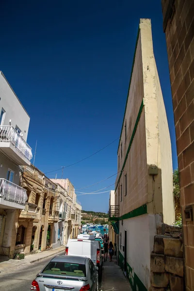 Marsaxlokk Malta Eski Balıkçı Köyü Adanın Önemli Turistik Merkezi Akdeniz — Stok fotoğraf