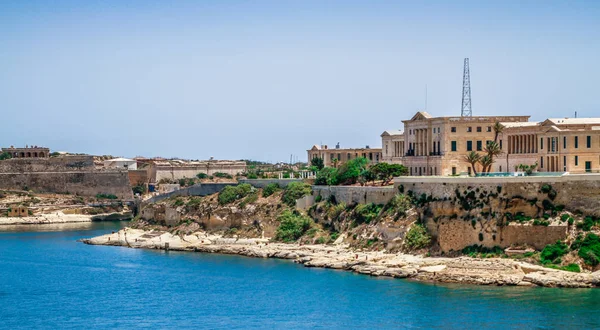 Fort Saint Angelo Duży Fort Obronny Birgu Malcie Położony Drugiej — Zdjęcie stockowe