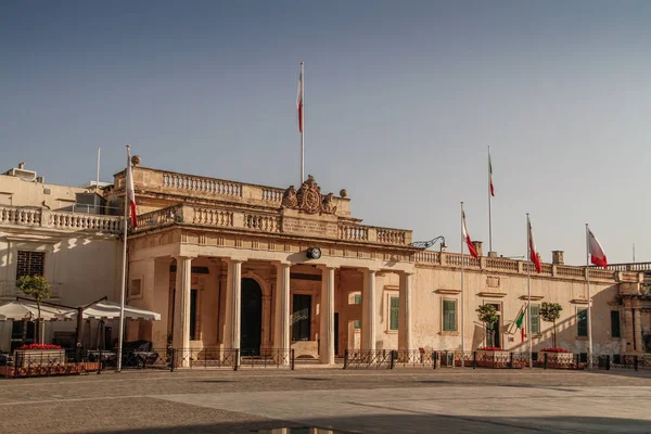 Valletta Maltas Stadsbild Smal Gata Valletta Maltas Huvudstad Traditionell Maltesisk — Stockfoto