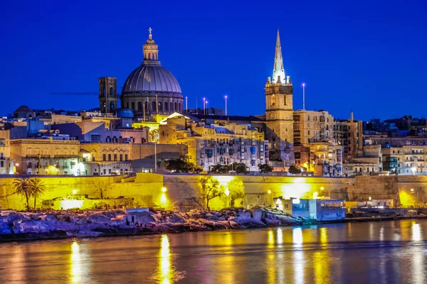 Valletta Malta Stadsgezicht Smalle Straat Valletta Hoofdstad Van Malta Traditionele — Stockfoto