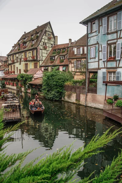 Cidade Velha Colmar Alsácia França Petite Veneza Canal Água Casas — Fotografia de Stock