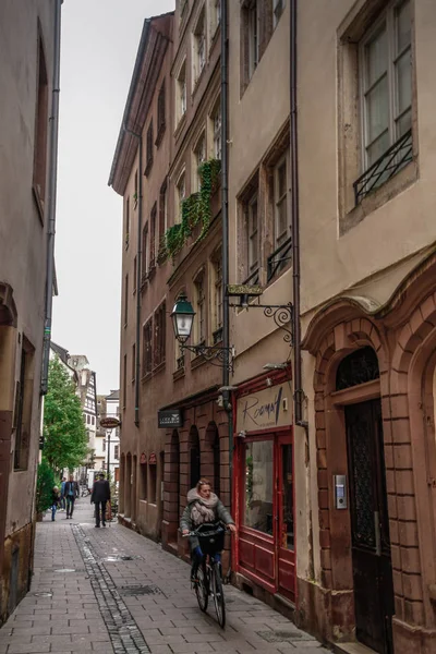 Strasburg Alzacja Francja Tradycyjne Domy Muru Pruskiego Petite France Tradycyjne — Zdjęcie stockowe