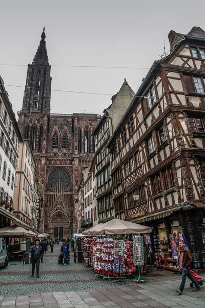 Straßburg Elsass Frankreich Traditionelle Fachwerkhäuser Von Petite France Traditionelle Fachwerkhäuser — Stockfoto