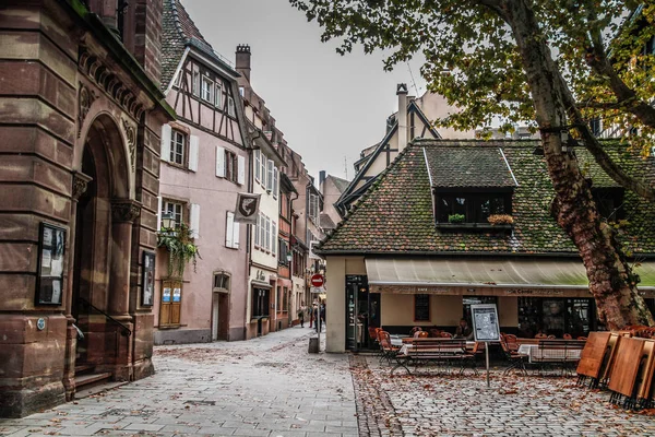 Strasbourg Alsacia Francia Casas Tradicionales Entramado Madera Pequeña Francia Casas — Foto de Stock