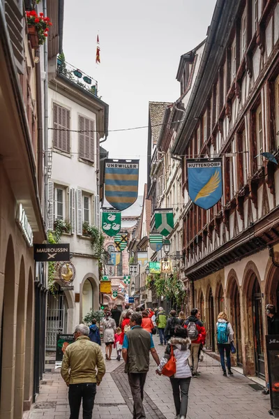 Strasbourg Alsacia Francia Casas Tradicionales Entramado Madera Pequeña Francia Casas — Foto de Stock