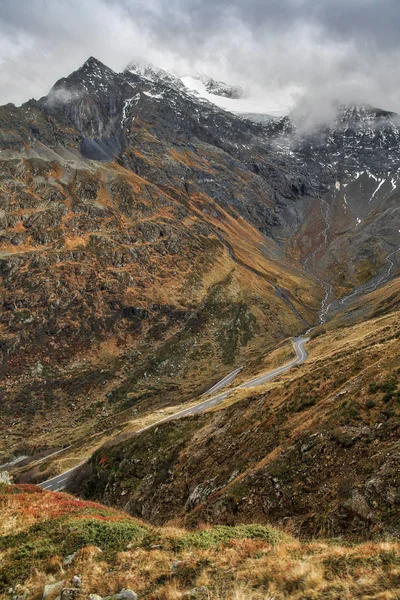 Magiczny Krajobraz Szwajcarii Górami Alpach Szwajcarskich Europa Steingletscher Kurve Środkowa — Zdjęcie stockowe