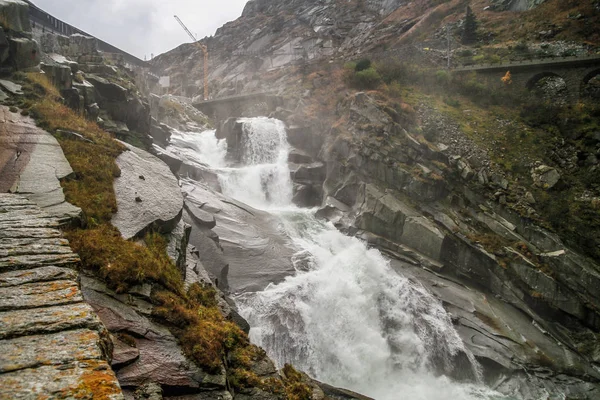 Magiska Schweiz Landskap Med Bergen Schweiziska Alperna Europa Steingletscher Kurve — Stockfoto