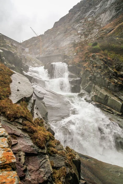 Magiska Schweiz Landskap Med Bergen Schweiziska Alperna Europa Steingletscher Kurve — Stockfoto