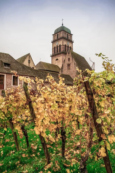 Кайсерсберг Одна Самых Красивых Деревень Франции Эльзас Alsace Wine Кайзерслаутерн — стоковое фото