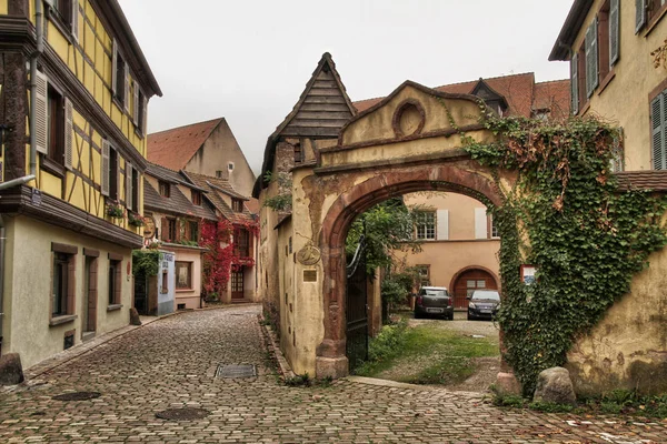 Kaysersberg Uno Dei Più Bei Villaggi Della Francia Alsazia Strada — Foto Stock