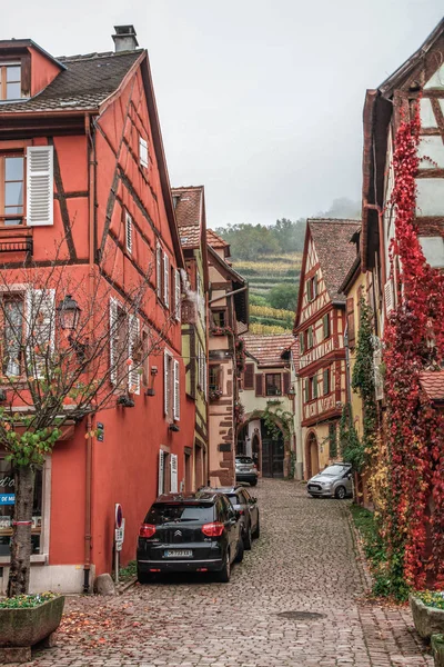 Кайсерсберг Одна Самых Красивых Деревень Франции Эльзас Alsace Wine Кайзерслаутерн — стоковое фото