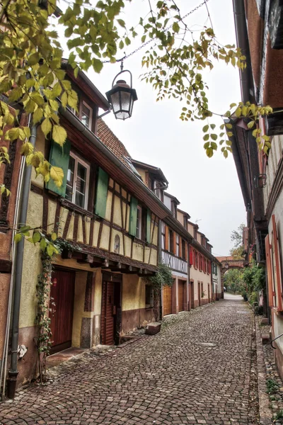 Ribeauville Frankreich Ruhige Kleine Elsässische Stadt Ribeauville Mit Menschen Auf — Stockfoto