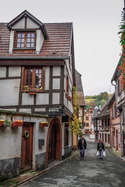 Alsace Deki Riquewihr Fransa Nın Güzel Köylerinden Biri Ünlü Asma — Stok fotoğraf