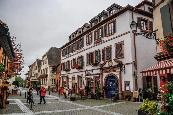 Riquewihr Alsacia Uno Los Pueblos Más Bellos Francia Famosa Ruta —  Fotos de Stock