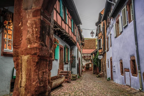 Riquewihr Elsass Eines Der Schönsten Dörfer Frankreichs Berühmte Weinstraße Und — Stockfoto