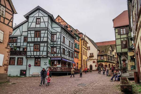 Riquewihr Alsacia Uno Los Pueblos Más Bellos Francia Famosa Ruta — Foto de Stock