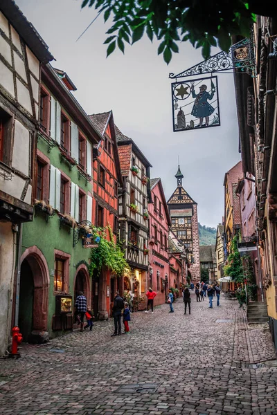 Riquewihr Alsace One Most Beautiful Villages France Famous Vine Route — Stock Photo, Image