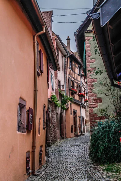 Riquewihr Elsass Eines Der Schönsten Dörfer Frankreichs Berühmte Weinstraße Und — Stockfoto