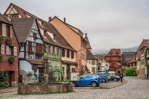 Bergheim Bela Cidade Com Casas Antigas Alsácia França Casas Coloridas — Fotografia de Stock