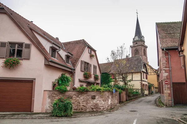 Bergheim Alsace Eski Evleri Olan Güzel Bir Kasaba Fransa Bergheim — Stok fotoğraf