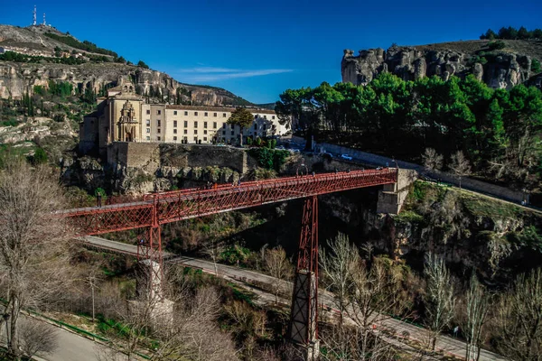 Historische Stad Cuenca Spanje Oude Stad Top Van Rotsachtige Heuvels — Stockfoto