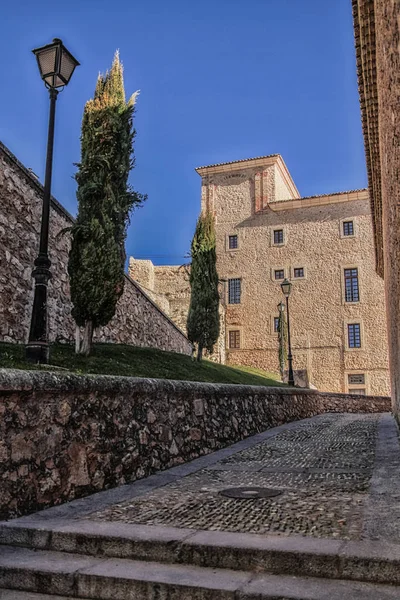 Történelmi Város Cuenca Spanyolország Óváros Sziklás Dombok Tetején Castilla Mancha — Stock Fotó