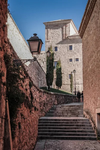 Történelmi Város Cuenca Spanyolország Óváros Sziklás Dombok Tetején Castilla Mancha — Stock Fotó