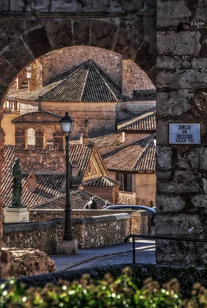 Cuenca Nın Tarihi Kasabası Spanya Kayalık Tepelerin Tepesinde Eski Bir — Stok fotoğraf