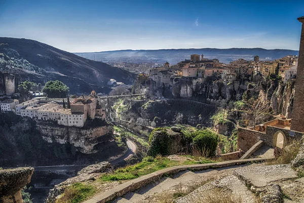 Ciudad Histórica Cuenca España Castilla Mancha Castilla Mancha España Casas — Foto de Stock