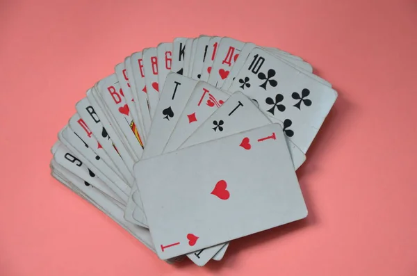 The cards are scattered before the game. — Stock Photo, Image