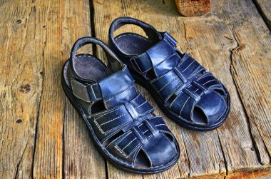 Erkek deri sandalet - rahat tarzı