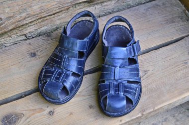 Erkek deri sandalet - rahat tarzı