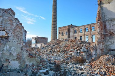 Güçlü bir depremin yol açtığı yıkım.