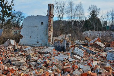 Güçlü bir depremin yol açtığı yıkım.