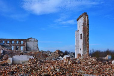 Güçlü bir depremin yol açtığı yıkım.