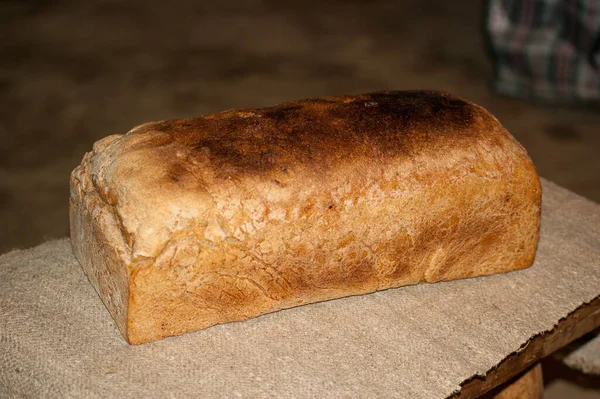 Doğal Çavdar Ekmeği Mayasız Üretim Teknolojisi — Stok fotoğraf