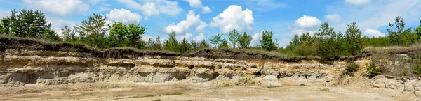 Panorama Mineração Abandonada Poço Materiais Construção Paisagem Turística Ucrânia — Fotografia de Stock